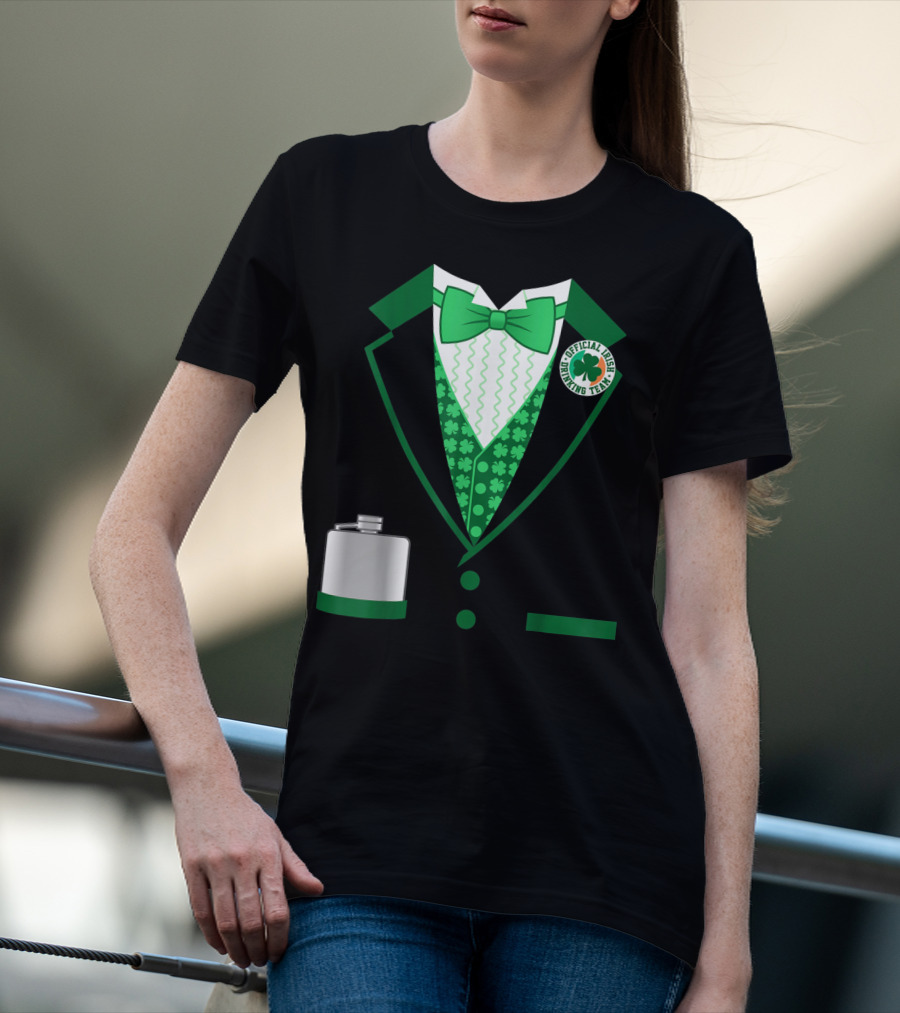 Mens St. Patricks Day Costume Official Irish Drinking Team Funny Iris T-Shirt