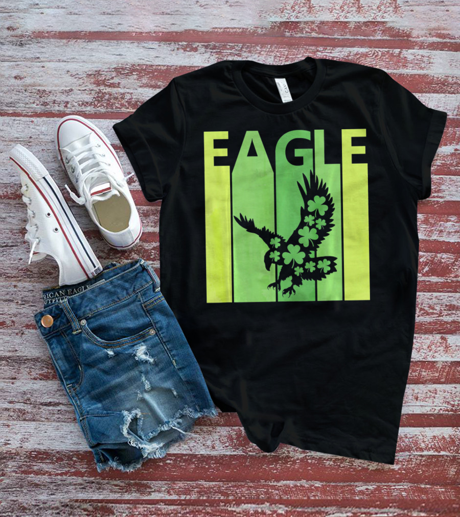 Lucky Irish Shamrock Eagle St Patricks Day T-Shirt