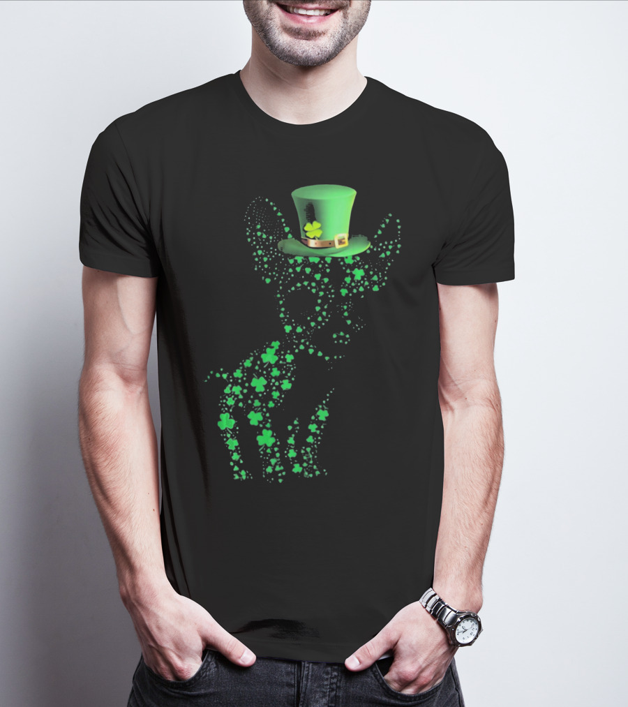 Happy St. Patrick's Day Chihuahua Lucky Shamrock Hat T-Shirt