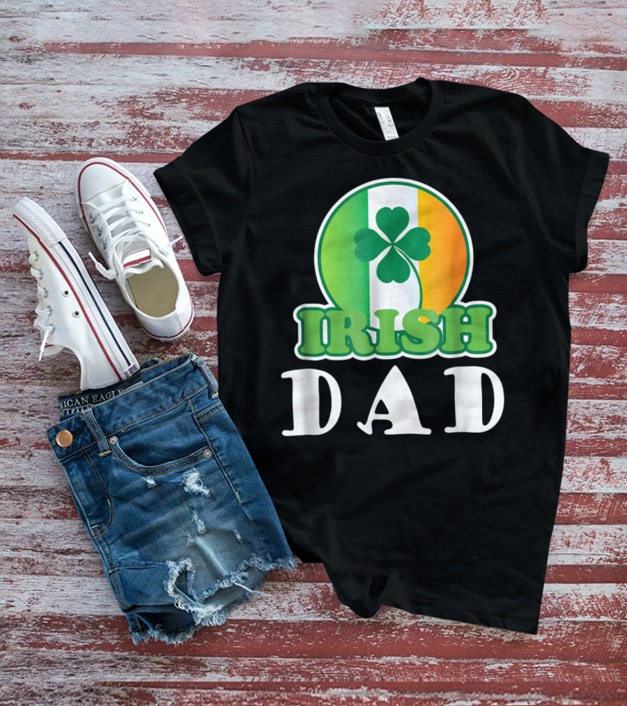 Irish Dad Clover Flag T-Shirt