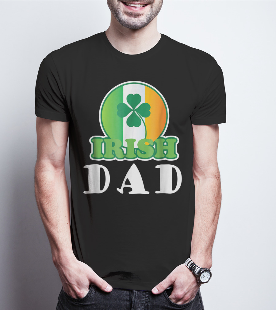 Irish Dad Clover Flag T-Shirt