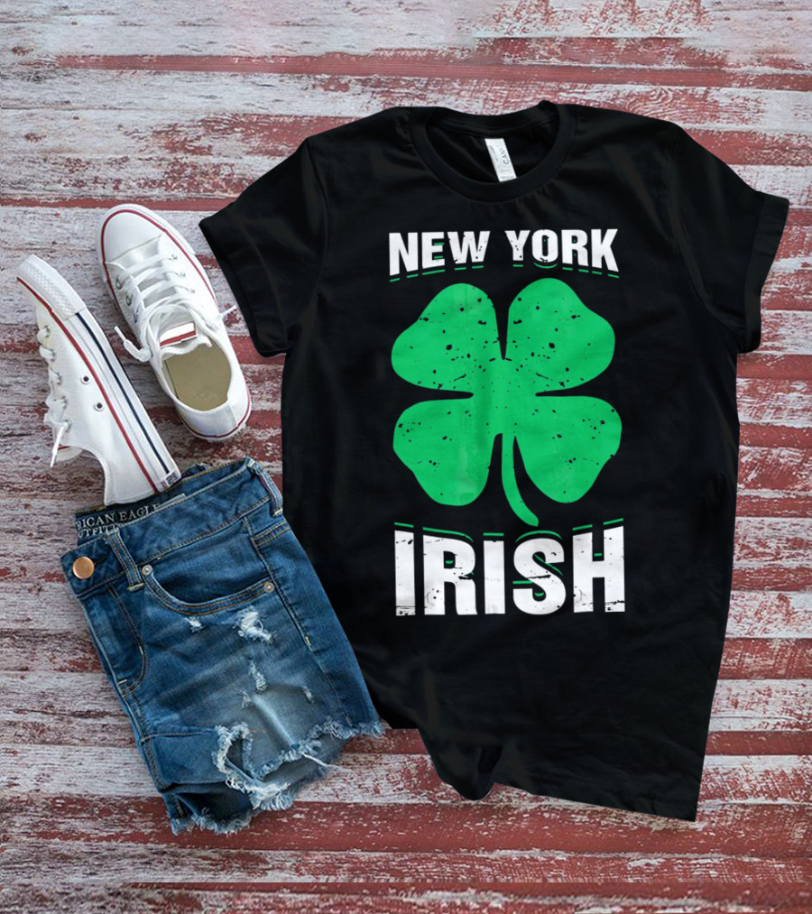 New York Irish Shamrock St Patricks Day T-Shirt