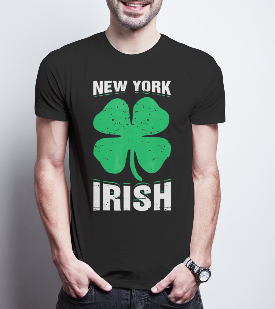 New York Irish Shamrock St Patricks Day T-Shirt
