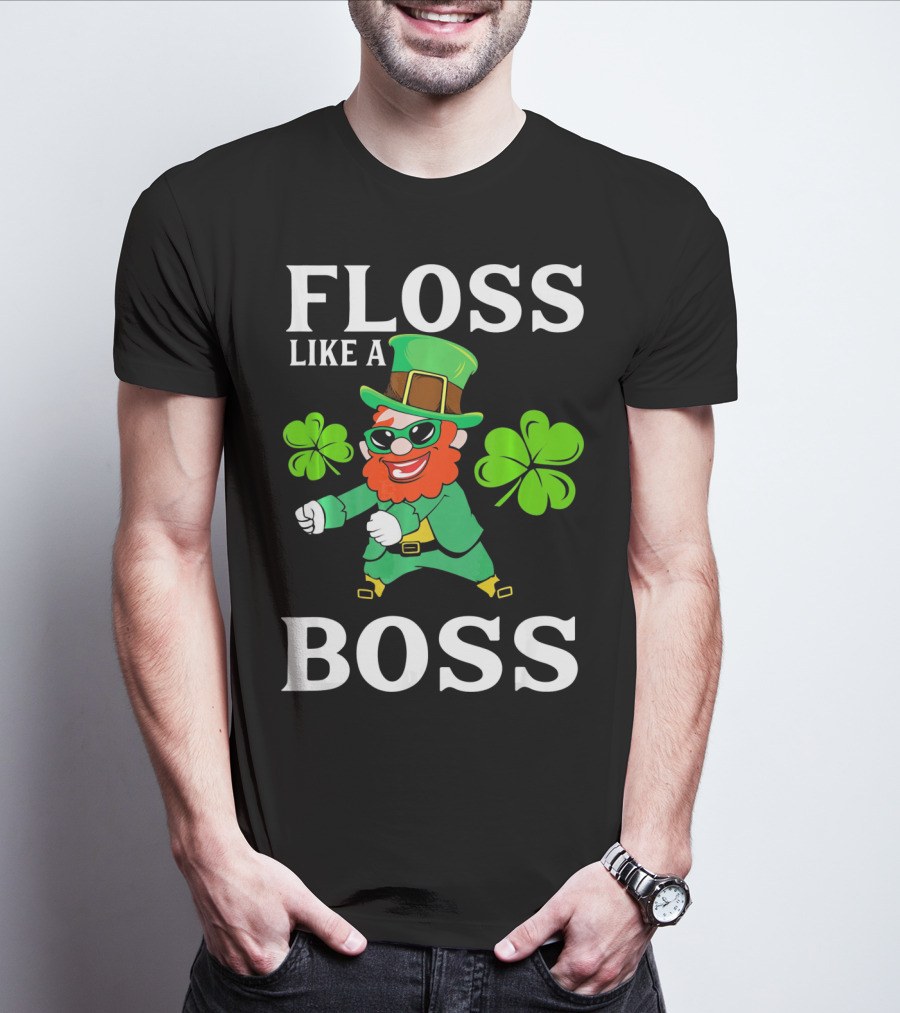 Floss Like A Boss St Patrick's Day Leprechaun T-Shirt