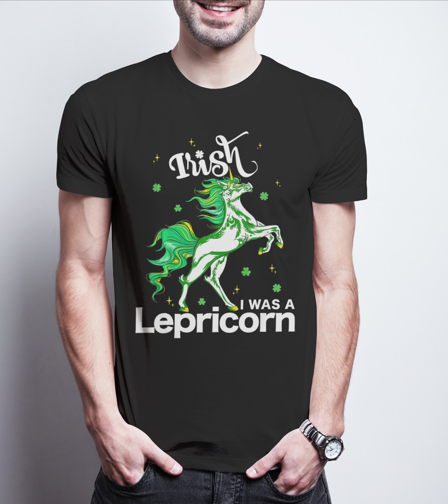 Irish I Was A Lepricorn Unicorn St Patrick's Day Fantasy T-Shirt