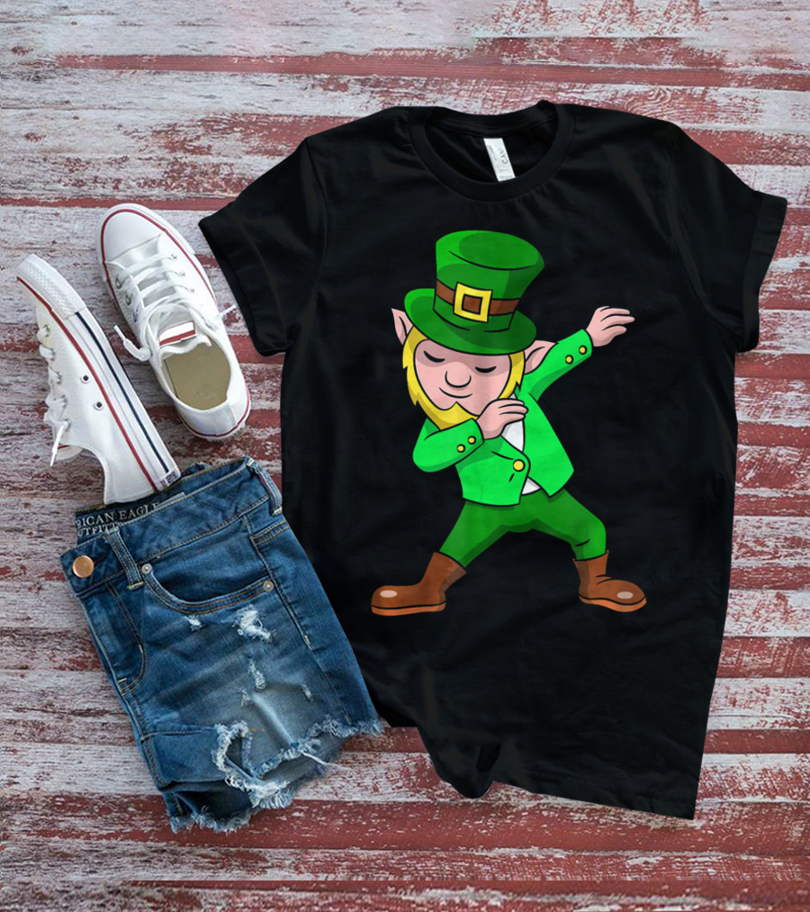St Patricks Day Funny Dabbing Leprechaun T-Shirt