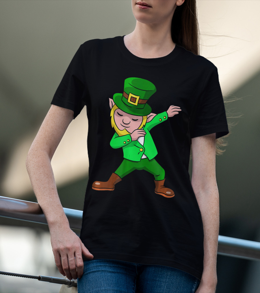St Patricks Day Funny Dabbing Leprechaun T-Shirt