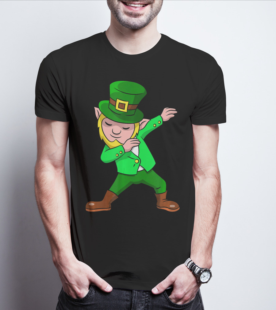 St Patricks Day Funny Dabbing Leprechaun T-Shirt