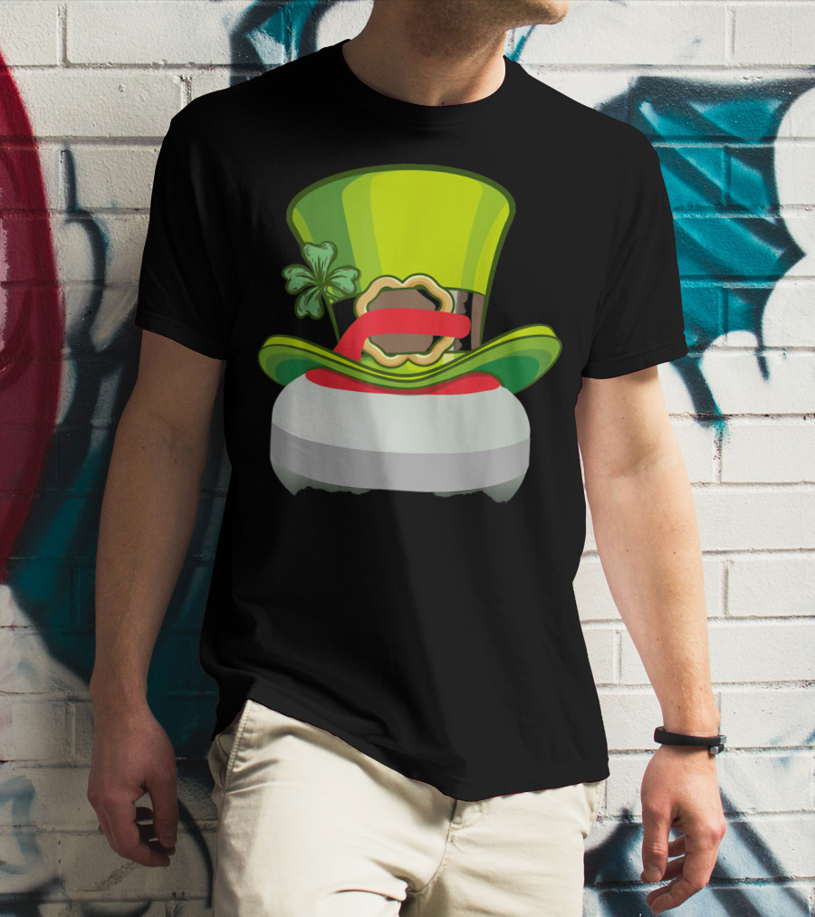 Leprechaun Curling Irish Hat Shamrock T-Shirt