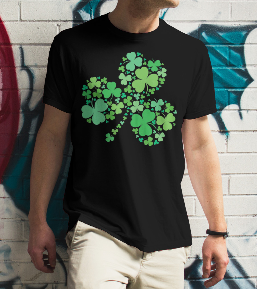 Shamrocks Clover Design St. Patricks Day T-Shirt