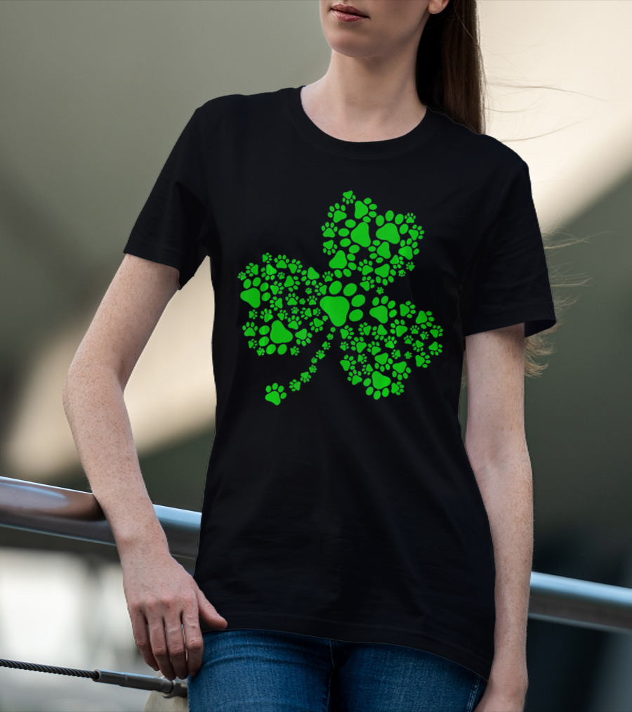Clover Paw Dog Shamrock T-Shirt