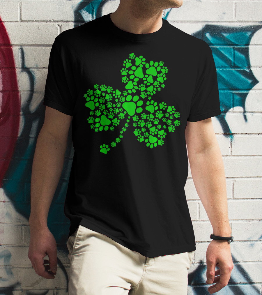 Clover Paw Dog Shamrock T-Shirt