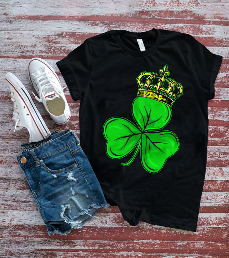 St Patricks Day Shamrock Irish Crown T-Shirt