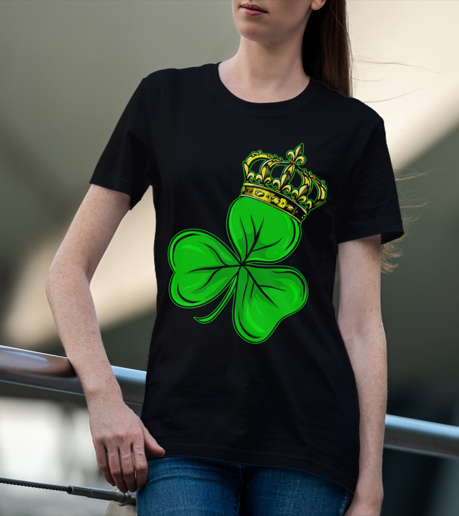 St Patricks Day Shamrock Irish Crown T-Shirt