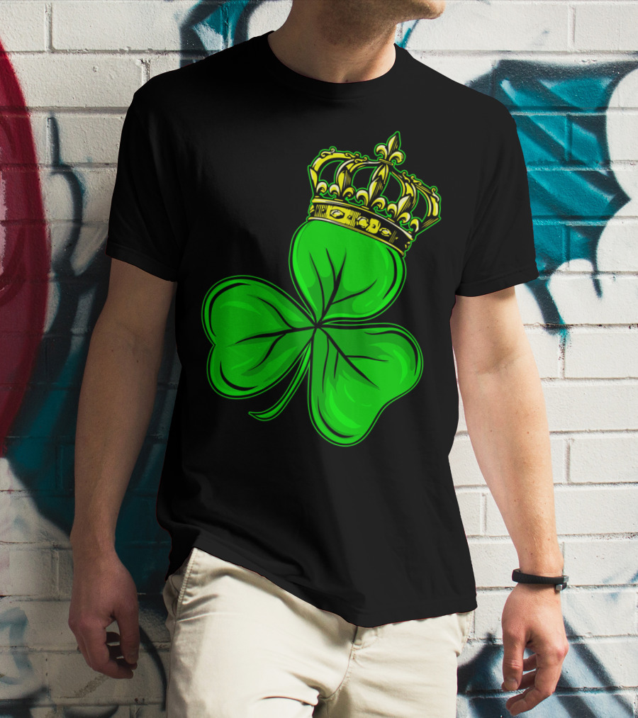 St Patricks Day Shamrock Irish Crown T-Shirt