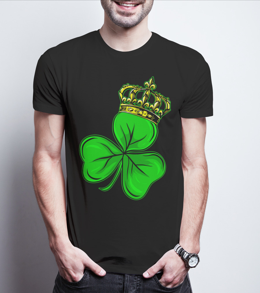 St Patricks Day Shamrock Irish Crown T-Shirt