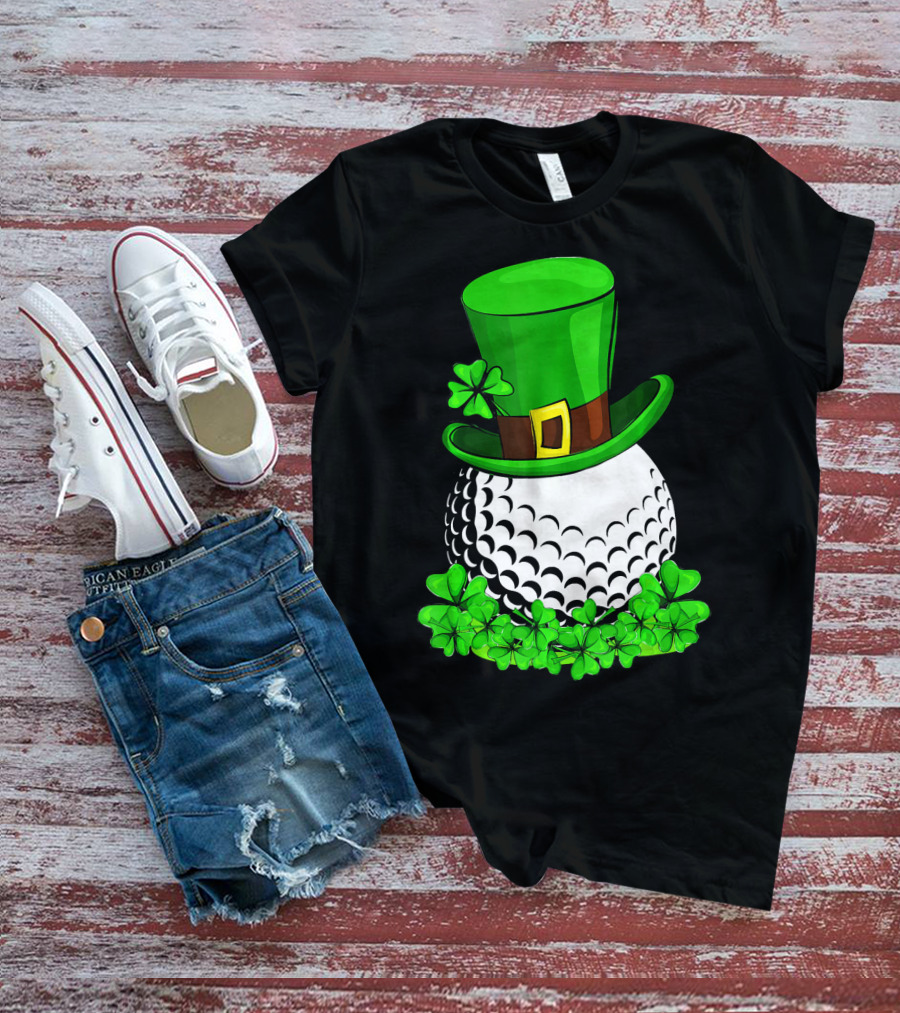 Leprechaun Hat Shamrock Golf St Patricks T-Shirt