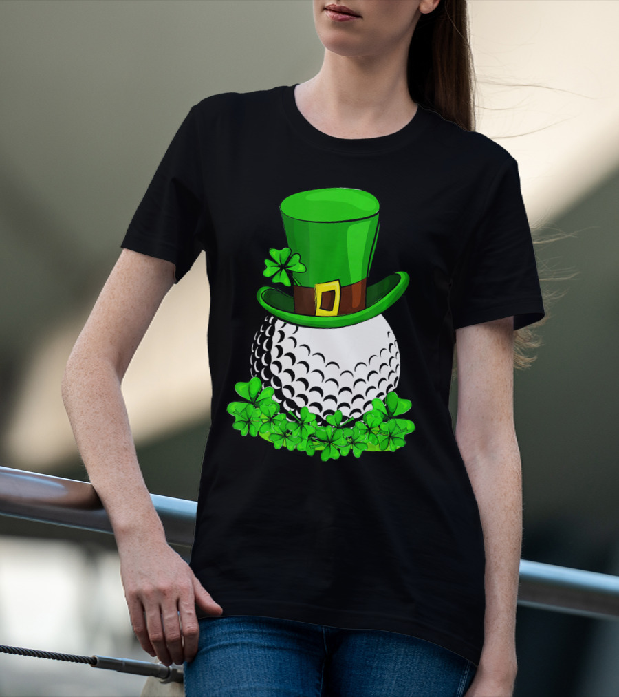 Leprechaun Hat Shamrock Golf St Patricks T-Shirt