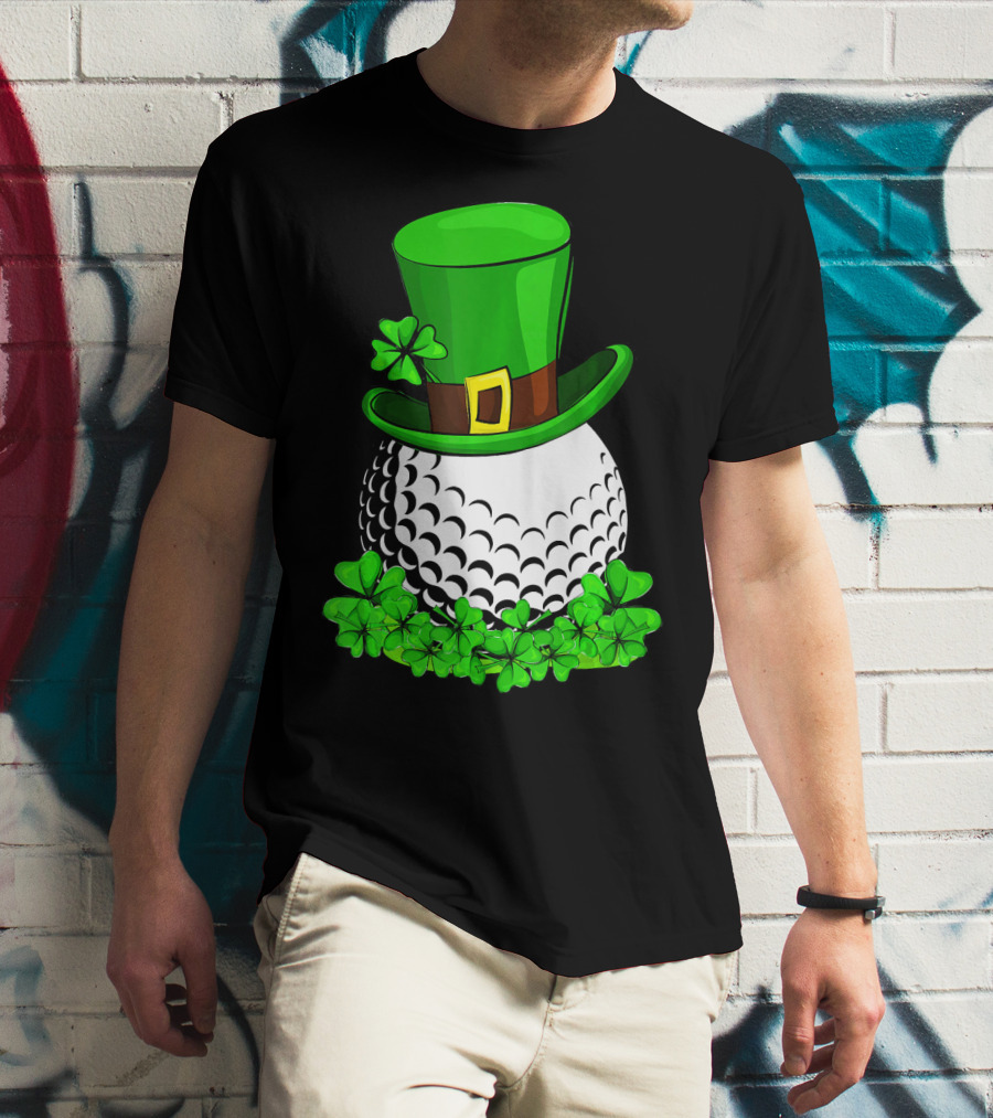 Leprechaun Hat Shamrock Golf St Patricks T-Shirt