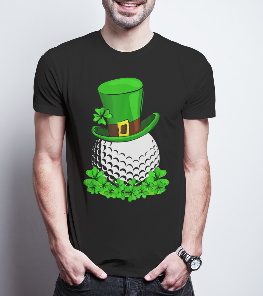 Leprechaun Hat Shamrock Golf St Patricks T-Shirt