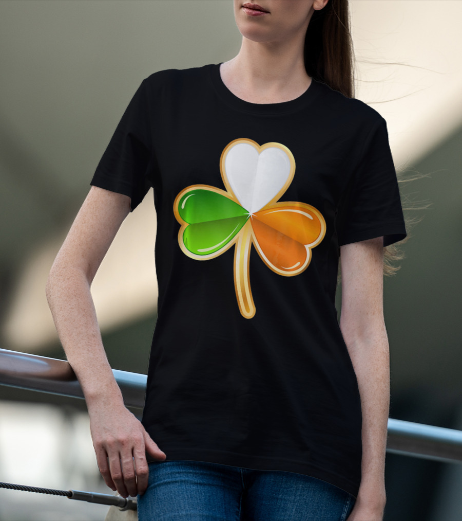 Shamrock Irish Flag Colors Green Tie St Pat T-Shirt