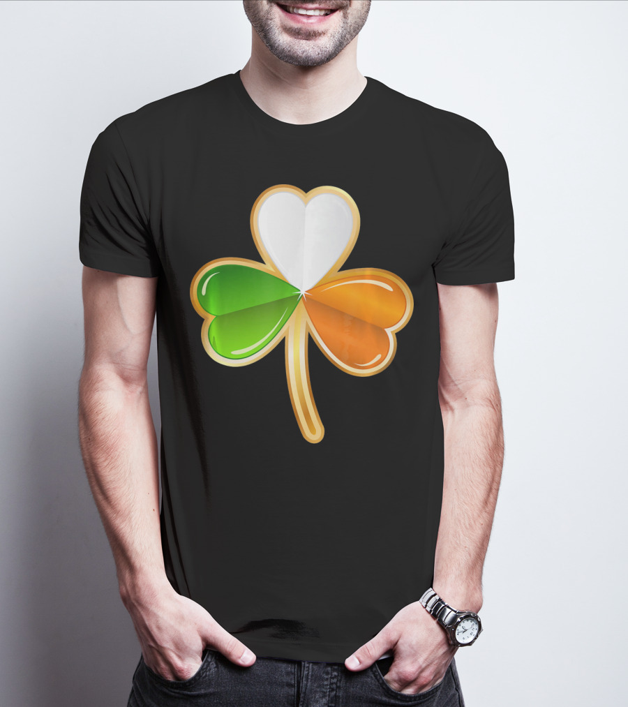 Shamrock Irish Flag Colors Green Tie St Pat T-Shirt