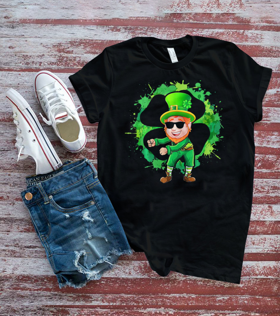 Flossing Leprechaun Funny Floss St Patrick's Day Shamrock Dance T-Shirt