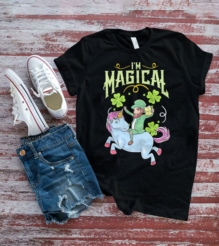 I'm Magical Leprechaun Riding Unicorn T-Shirt