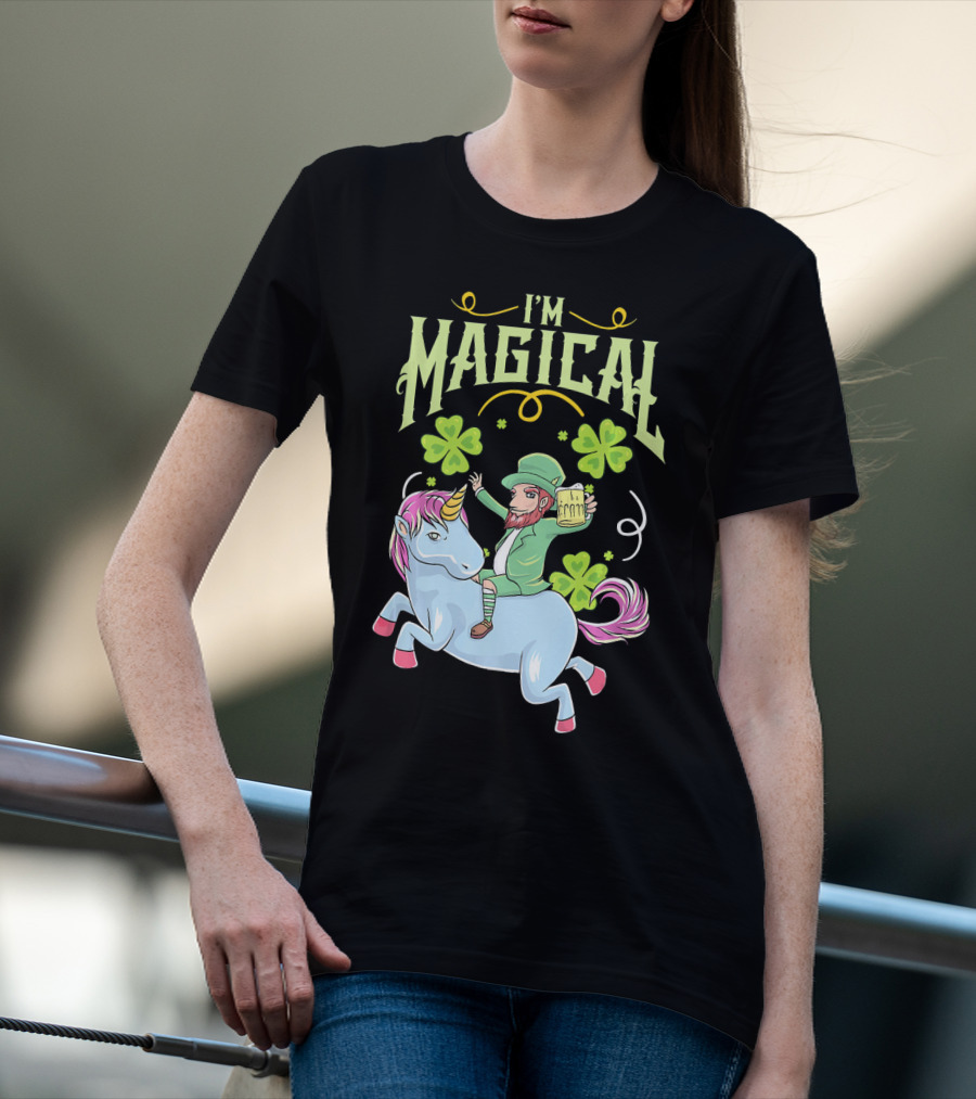 I'm Magical Leprechaun Riding Unicorn T-Shirt