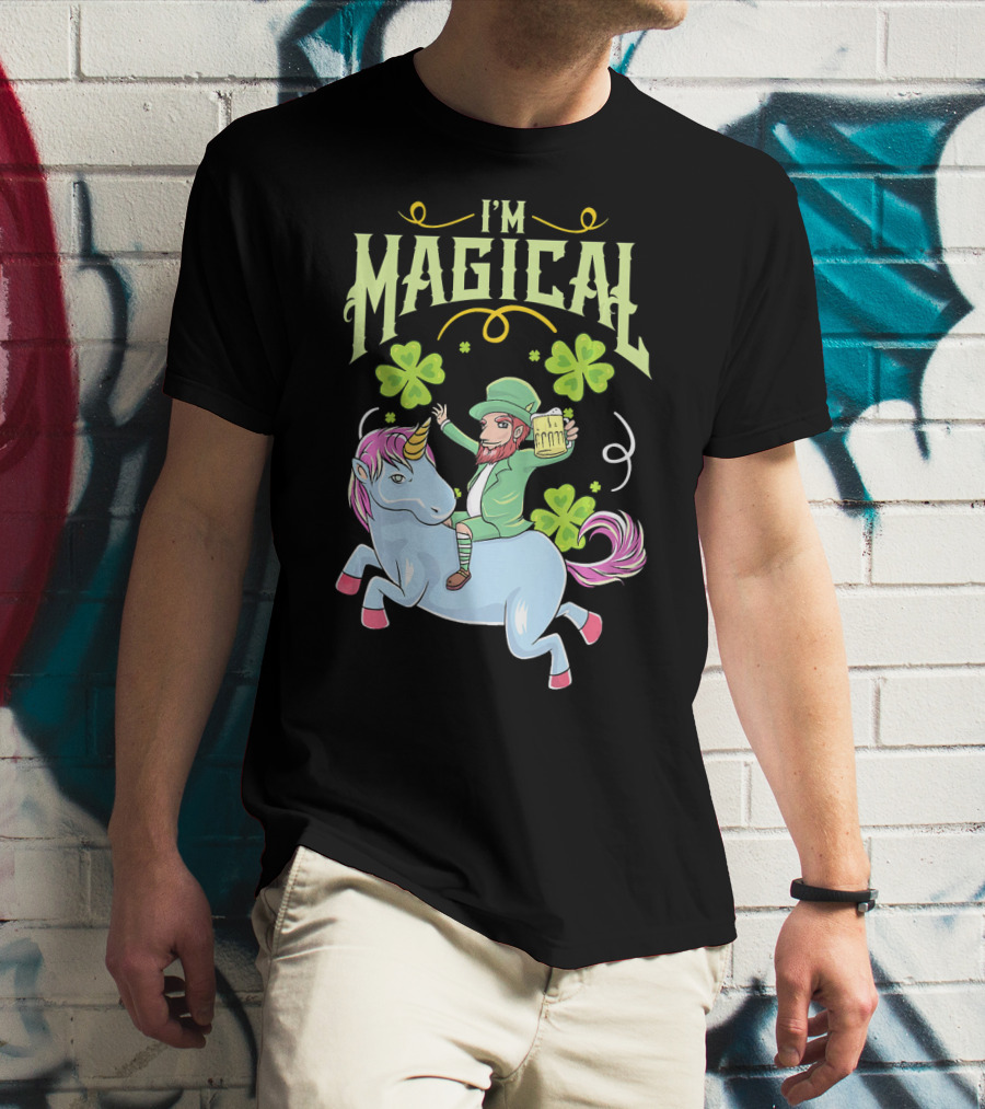 I'm Magical Leprechaun Riding Unicorn T-Shirt