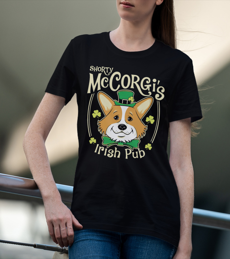Shorty McCorgi's Irish Pub Corgi Shenanigans T-Shirt