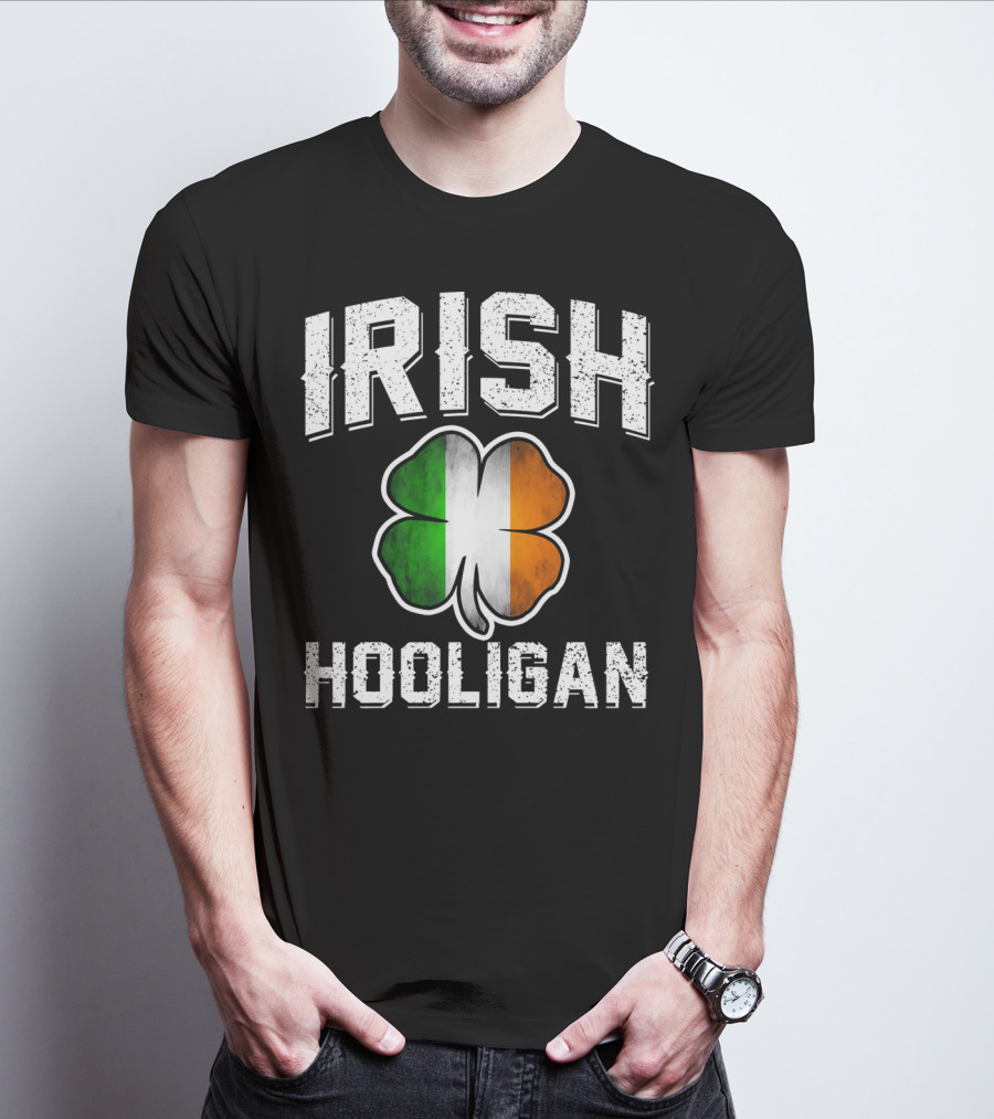 Irish Hooligan Shamrock St Patrick's Day T-Shirt