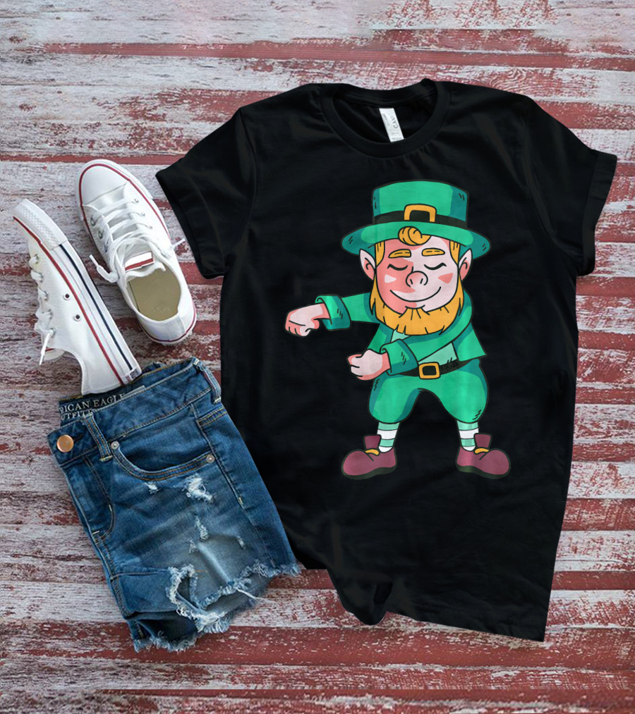 Flossing Leprechaun St. Patrick's Day Celebration Dance T-Shirt