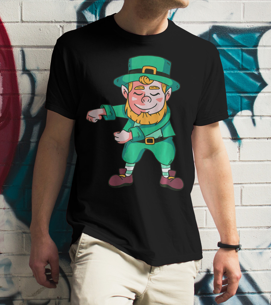 Flossing Leprechaun St. Patrick's Day Celebration Dance T-Shirt