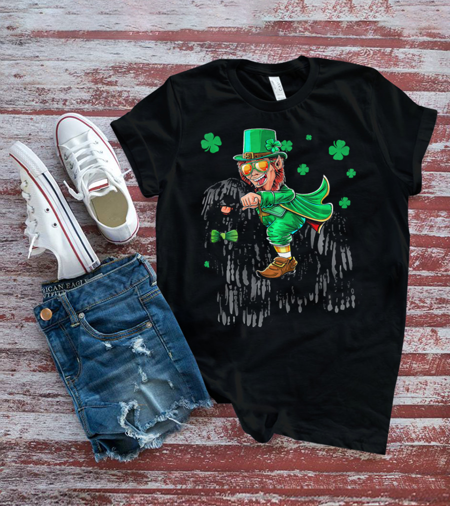 Leprechaun Puli Shamrock St. Patricks Celebration With Bowtie And Hat T-Shirt