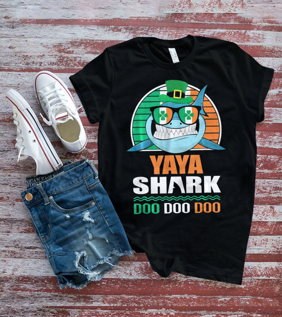 Yaya Shark St. Patrick Day Doo Doo Doo T-Shirt