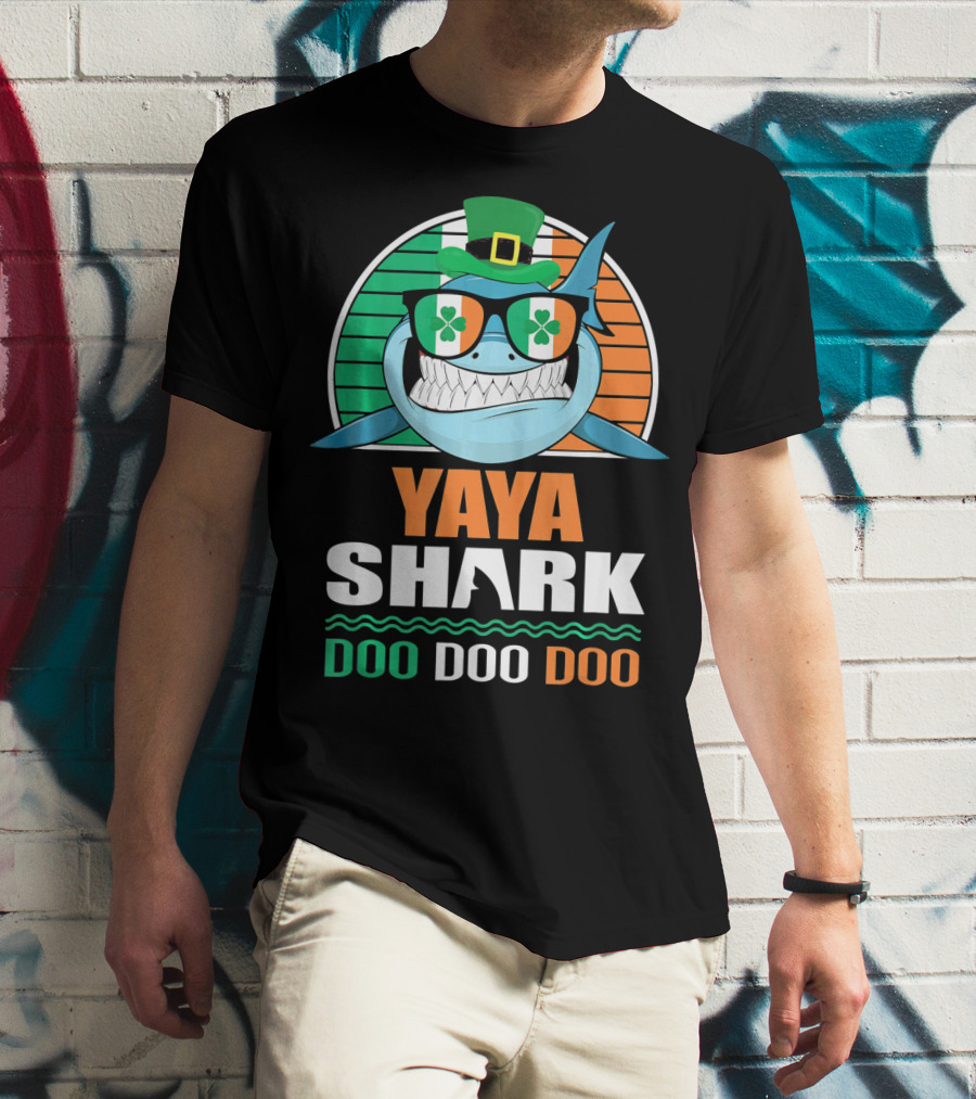 Yaya Shark St. Patrick Day Doo Doo Doo T-Shirt
