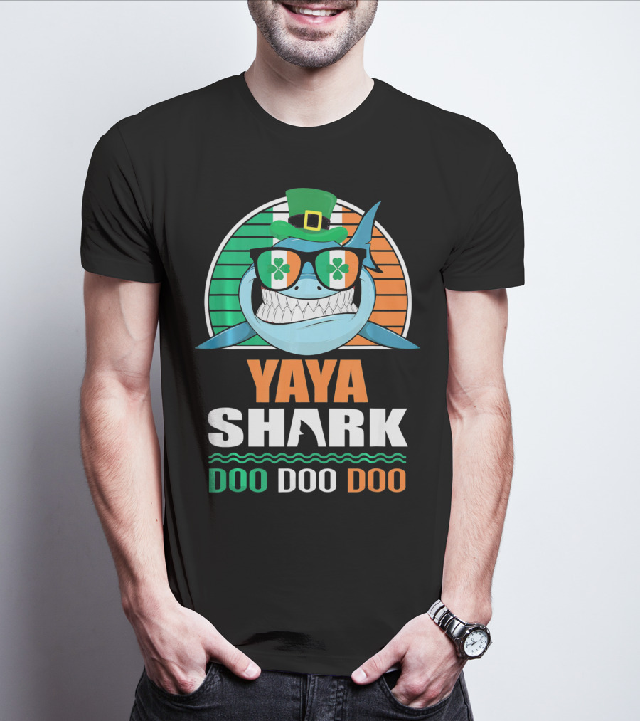 Yaya Shark St. Patrick Day Doo Doo Doo T-Shirt