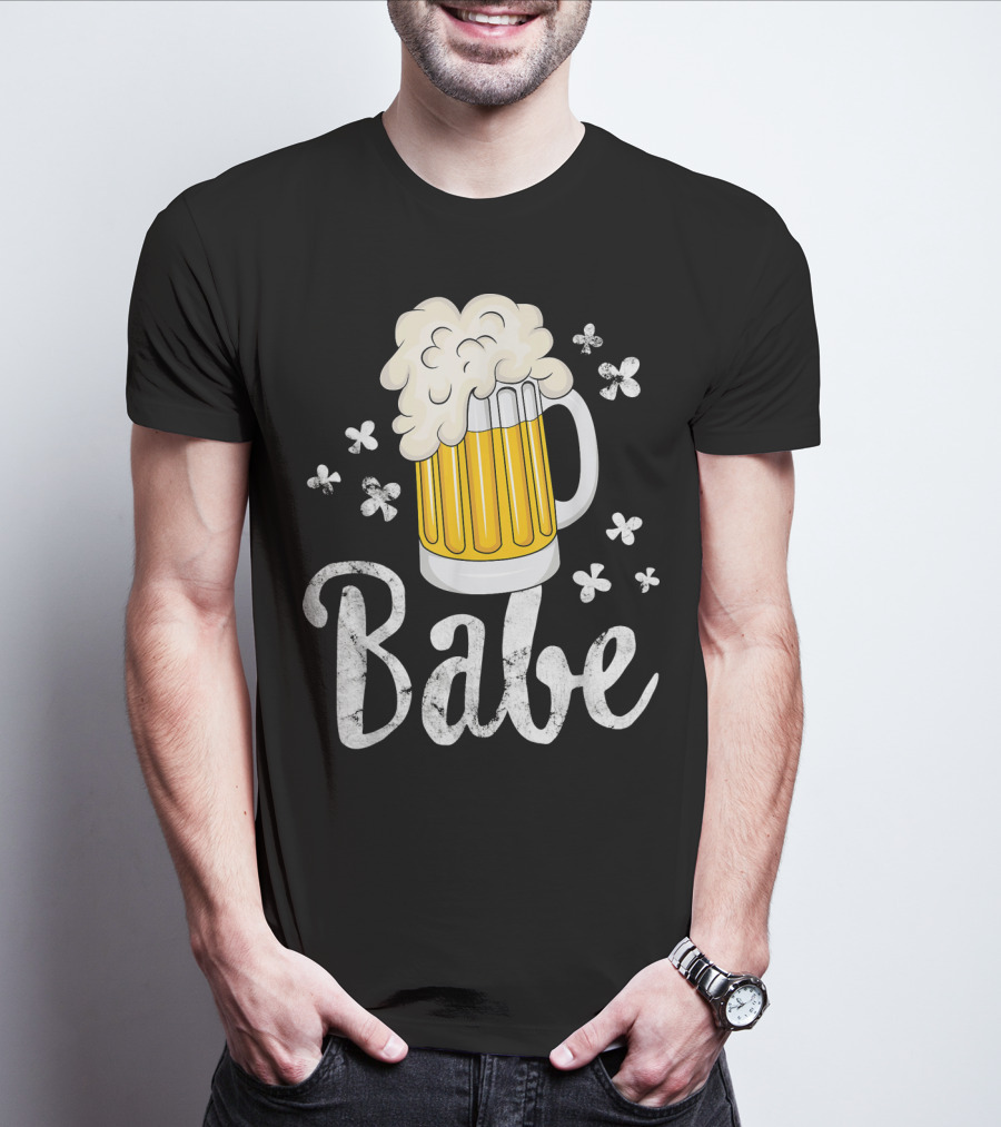 Beer Babe Mug Foam And Flowers T-Shirt