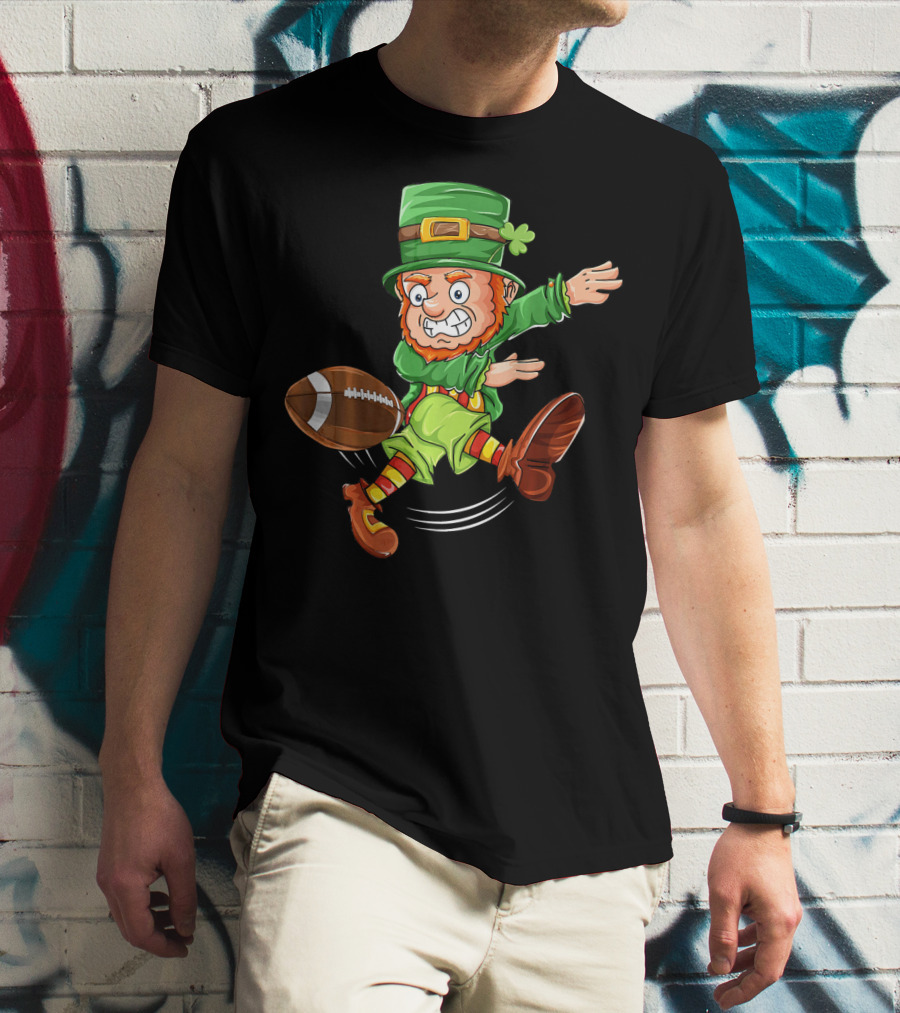 Leprechaun Rugby Kick St Patricks Day Coach Fun T-Shirt