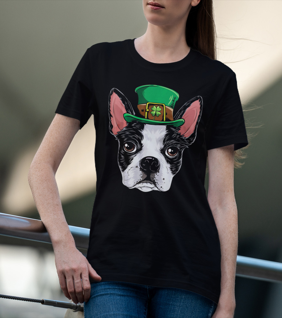 Boston Terrier Saint Patrick's Day Hat T-Shirt