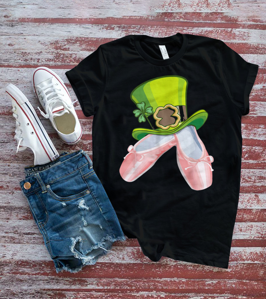 Leprechaun Ballet Shoes And Green Hat T-Shirt