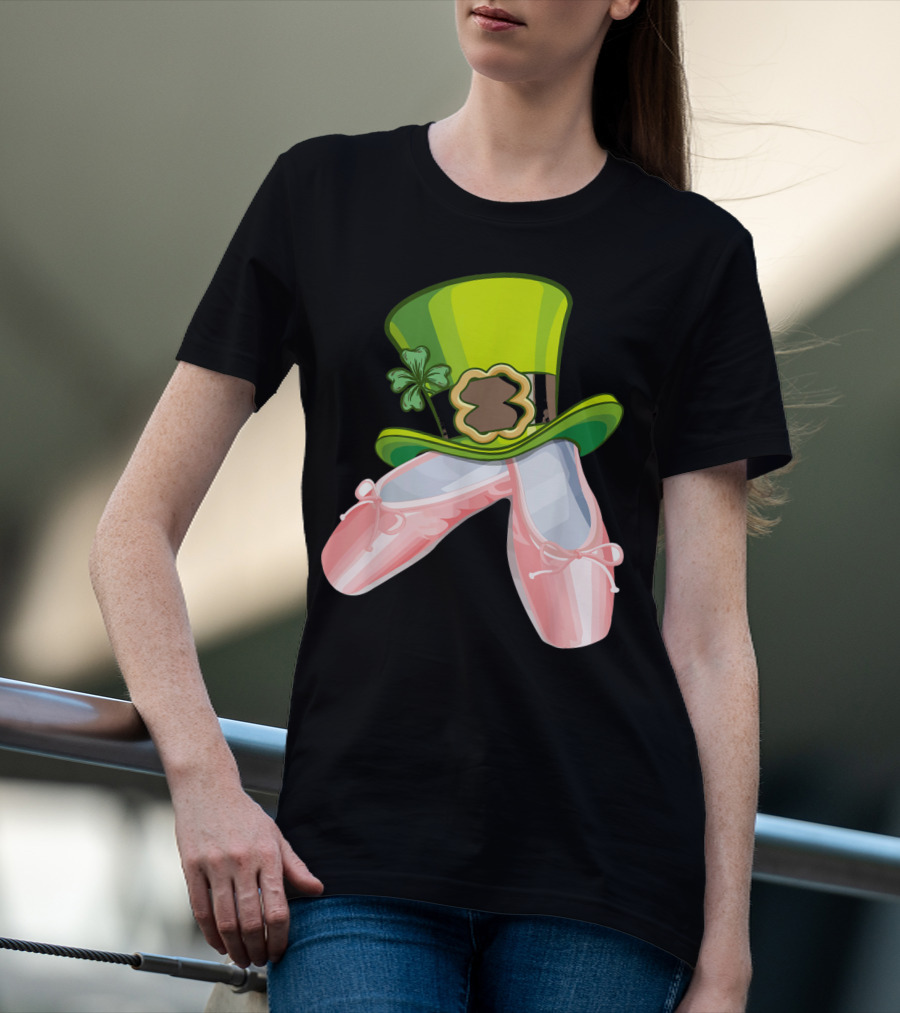 Leprechaun Ballet Shoes And Green Hat T-Shirt