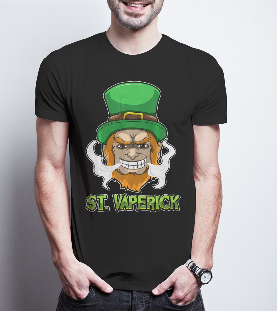 St. Vaperick Green Vaping Leprechaun T-Shirt