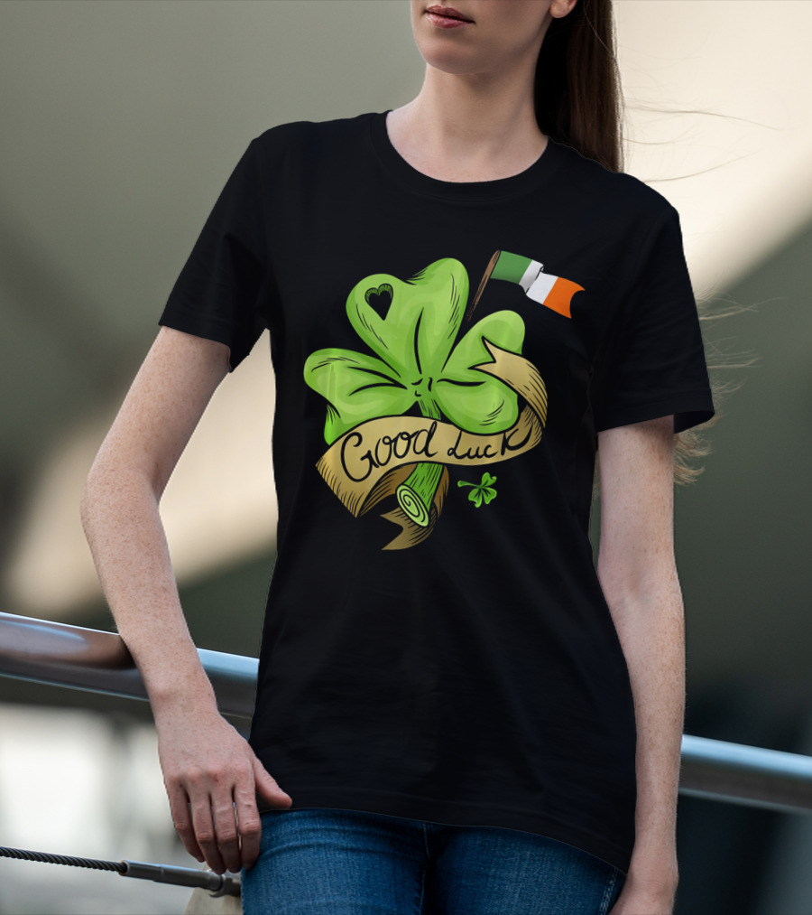 Good Luck Irish Flag Shamrock St. Patrick's T-Shirt