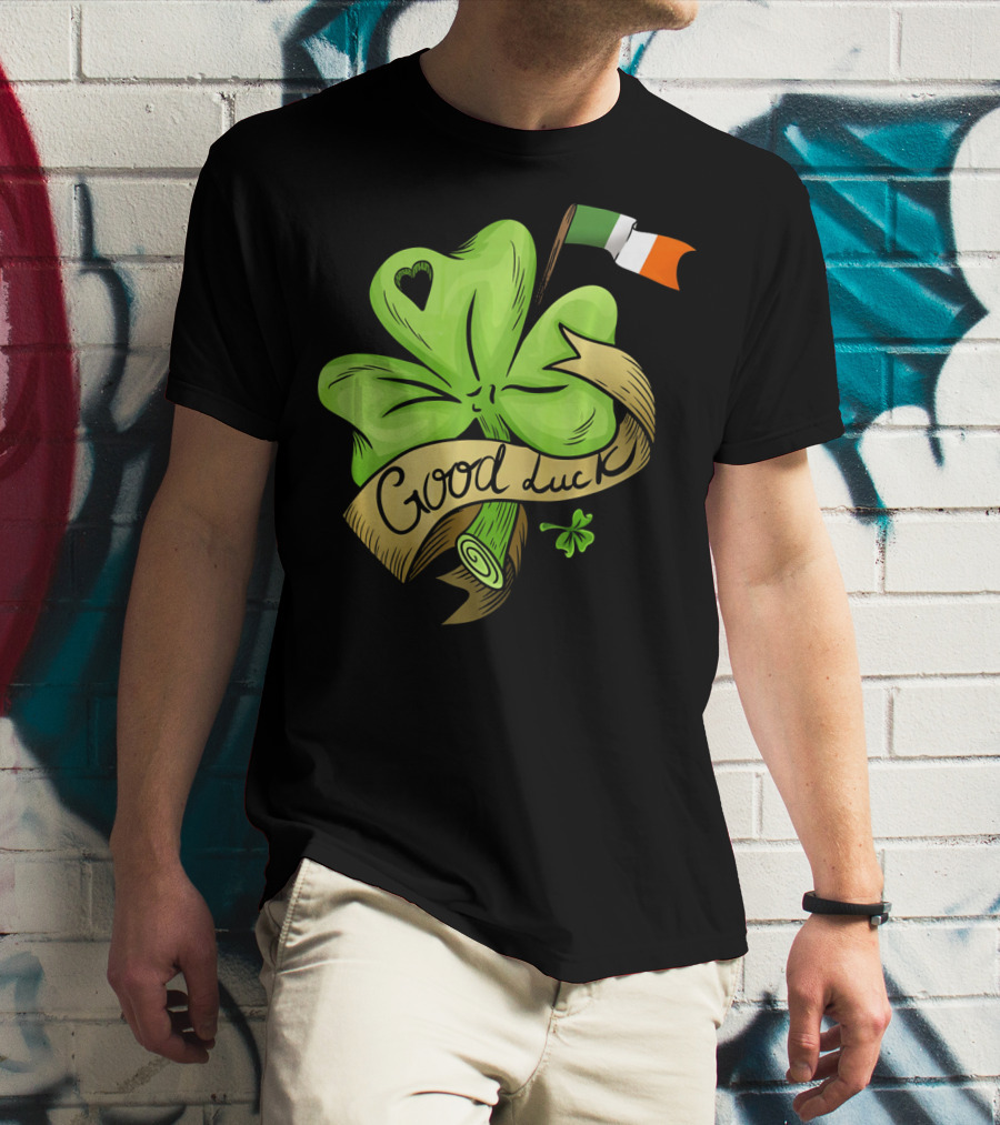 Good Luck Irish Flag Shamrock St. Patrick's T-Shirt