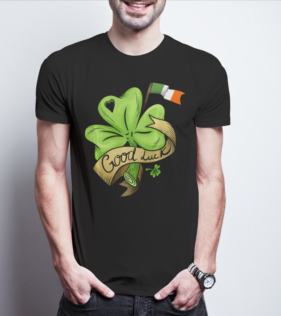 Good Luck Irish Flag Shamrock St. Patrick's T-Shirt