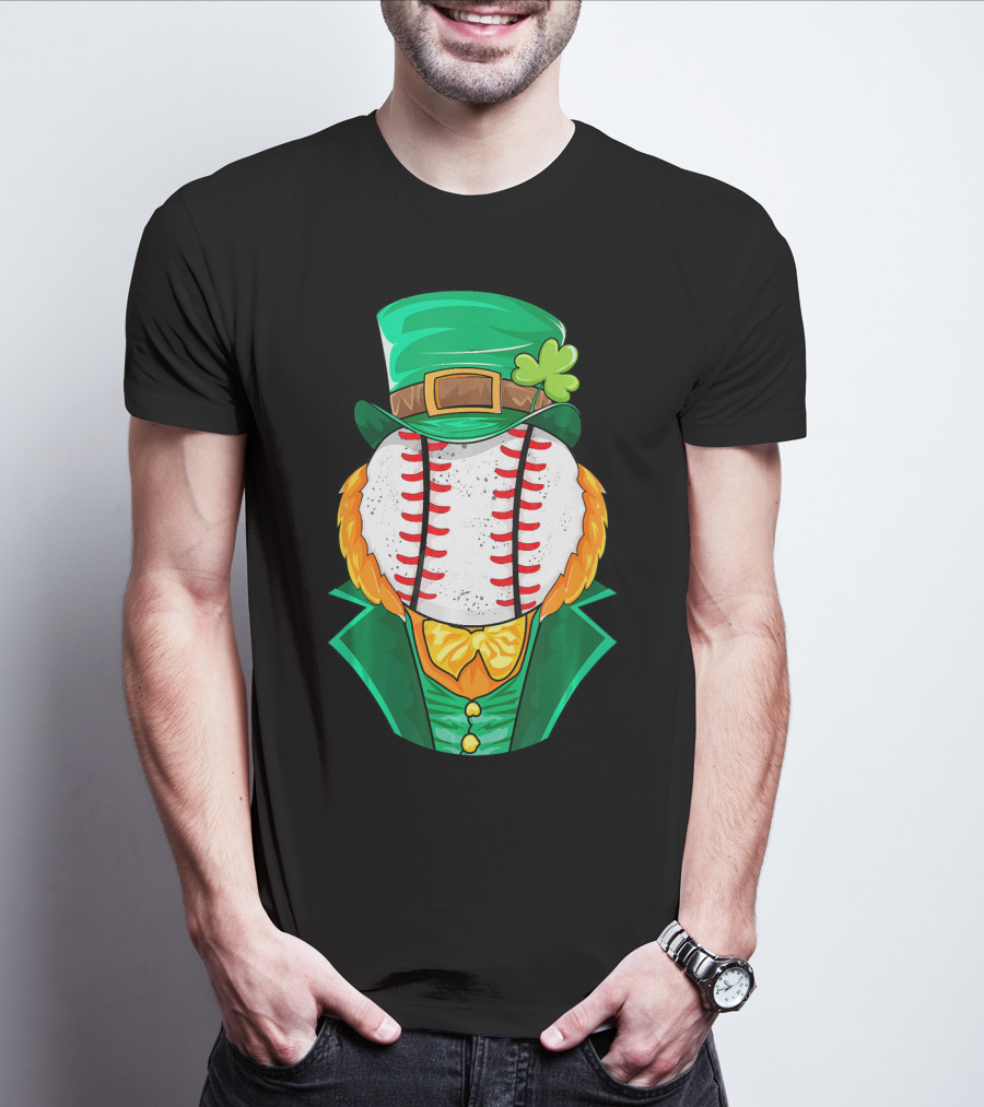 Irish Leprechaun Baseball St Patricks Day T-Shirt