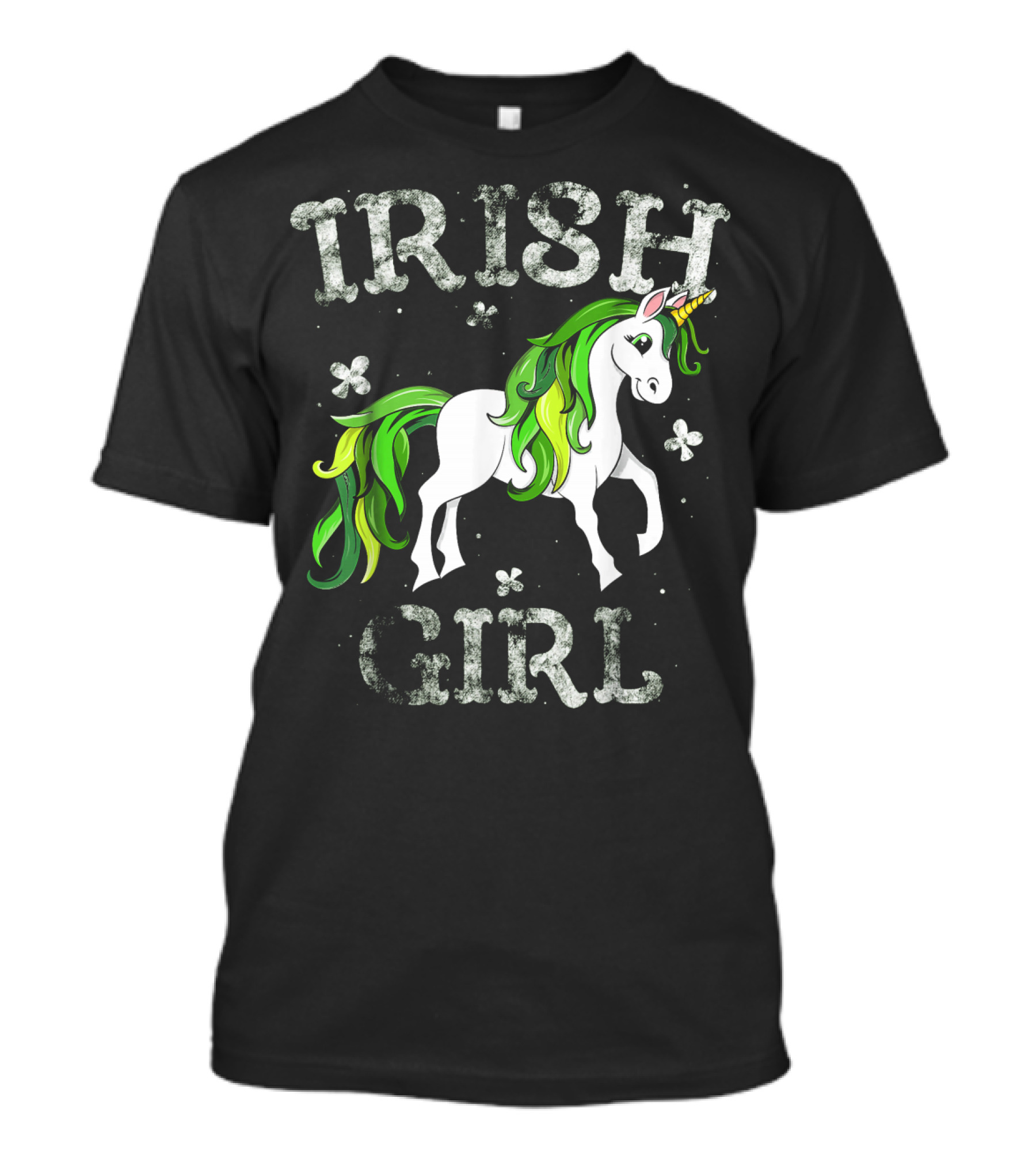 Irish Girl Green Mane Unicorn T-Shirt