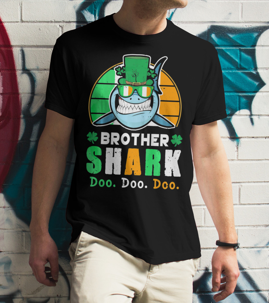 Brother Shark Doo Doo Doo Irish Ireland St Patricks T-Shirt